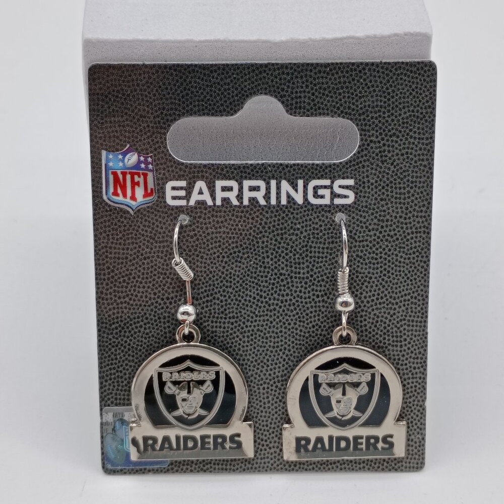 Team Circle Logo Earrings  Las Vegas Raiders